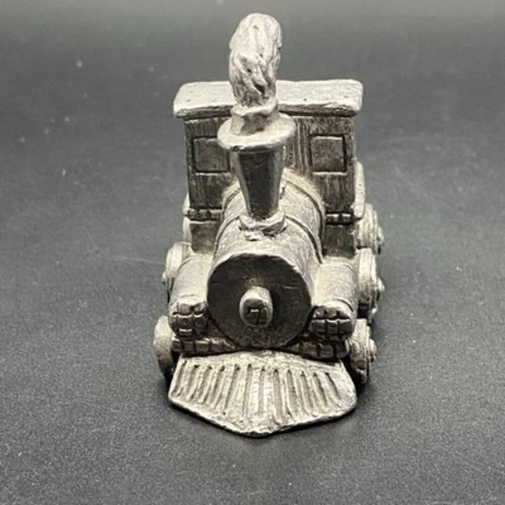 Michael Ricker RB 1986 5 Pc Pewter Train Set 9.5"L  Engine, 3 Flats & Caboose - Picture 8 of 16